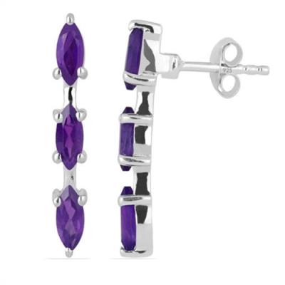BUY AFRICAN AMETHYST GEMSTONE EARRINGS IN 925 STERLING SILVER – BULK JEWELRY SUPPLIER USA & EUROPE | JEWELPIN